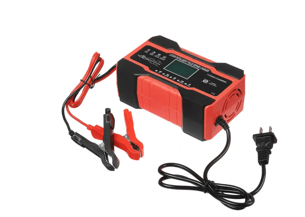 12V 10A-24V 5A Touch Screen Smart Car Battery Charger Q-Dp1210 Red - Shop Now For Best Deals