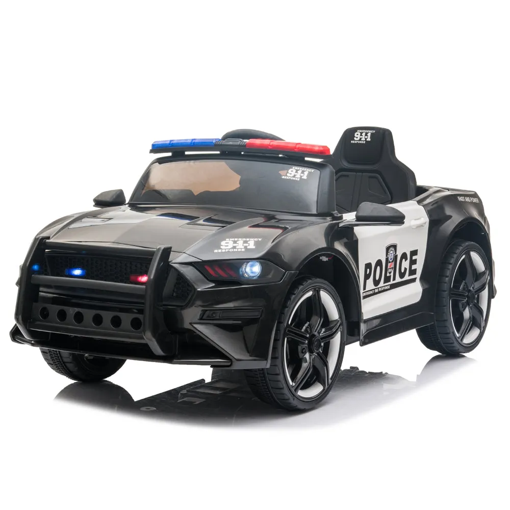 12V Kids Ride On Car ,Police sports car, 2.4GHZ Remote Control, LED Lights