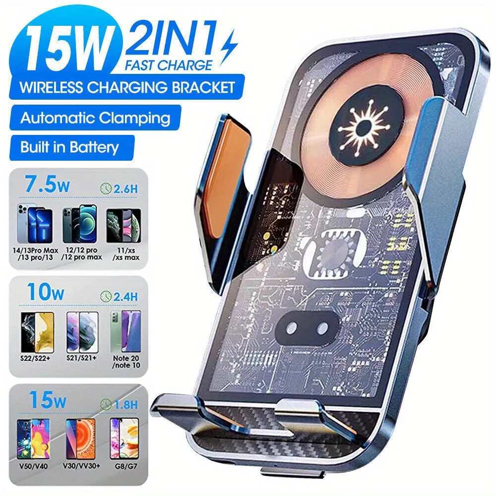 15W Car Wireless Charger Automatic Clamping Fast Charging Air Vent Phone Holder