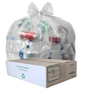 24 x 32 Clear Low Density Can Liners 0.4 mil 16 Gal (500/cs)