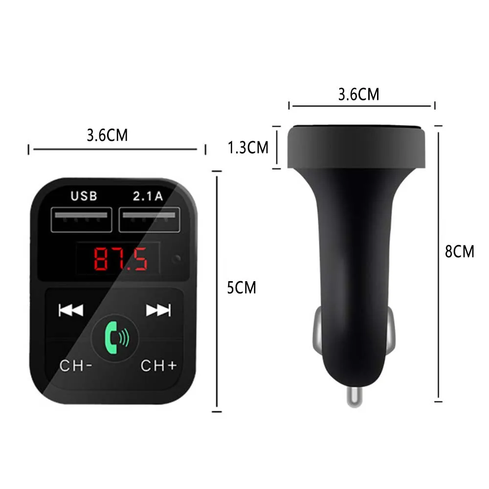 3-in-1 Car Wireless Car Bluetooth FM Transmitter