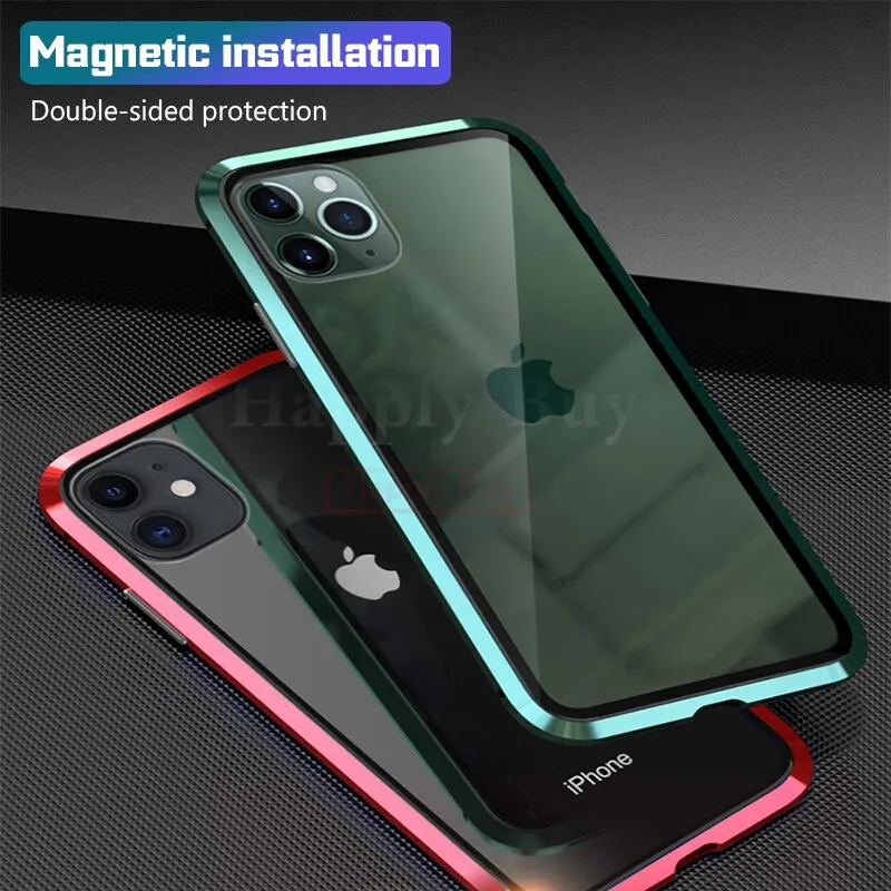 360 Full Body Phone Case For iPhone 11 Pro Max Case Covers 360 Magnet cases For iPhone 11 Pro Max Cases Cover Metal Bumber