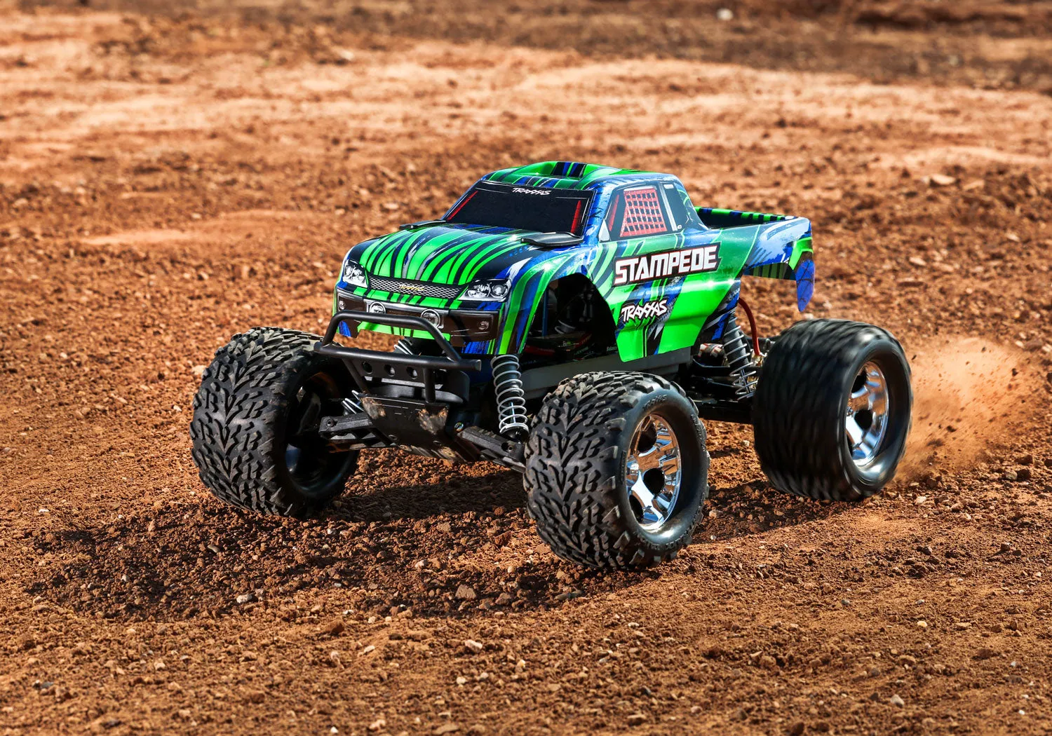 36254-8 Stampede: 1/10 Scale Monster Truck 2WD HD w/USB-C Green