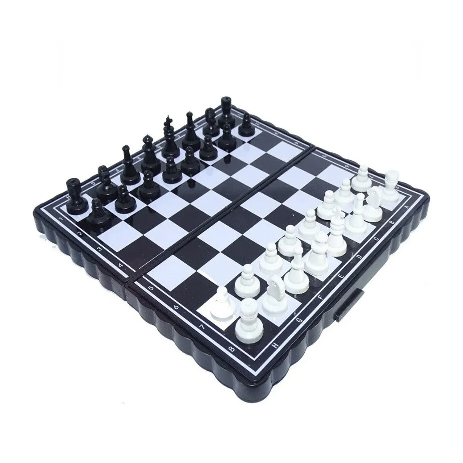 4661 Chess Board 5"x5" Magnetic Chessboard Game Set with Folding Travel Portable Case Travel Chessgame Premium Classic Black & Ivory Color Pieces Prefect Gift for Kids and Adults |1 Pcs|