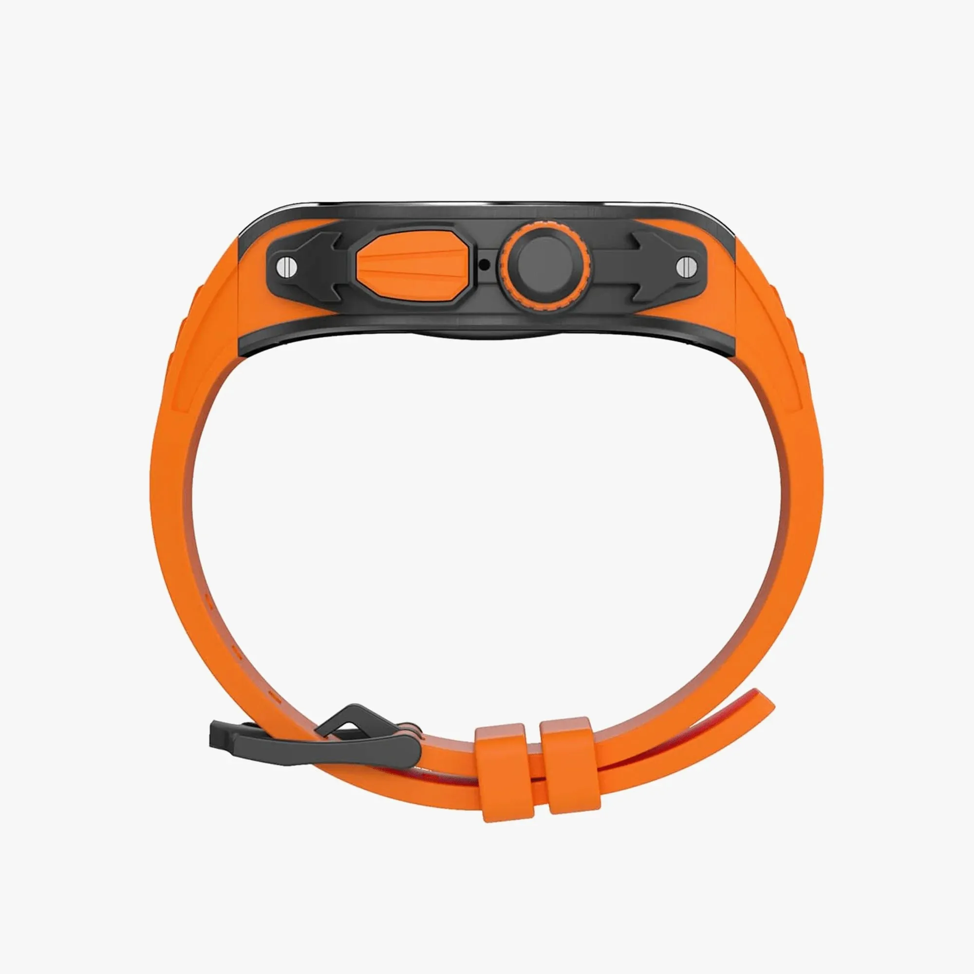 49MM Sport Edition Luxury Metal Case - Black & Orange