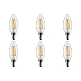 4W B11 LED - Clear - Candelabra base - 90 CRI - 5000K - 120V - 6-Pack