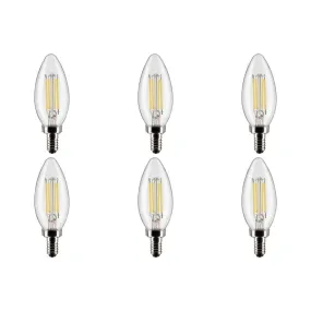 5.5 Watt B11 LED - Clear - Candelabra base - 90 CRI - 2700K - 120 Volt - 6-Pack