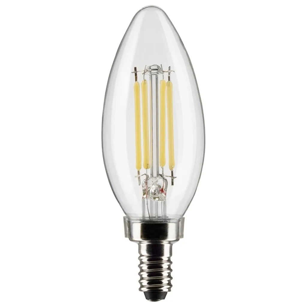 5.5 Watt B11 LED - Clear - Candelabra base - 90 CRI - 2700K - 120 Volt - 6-Pack