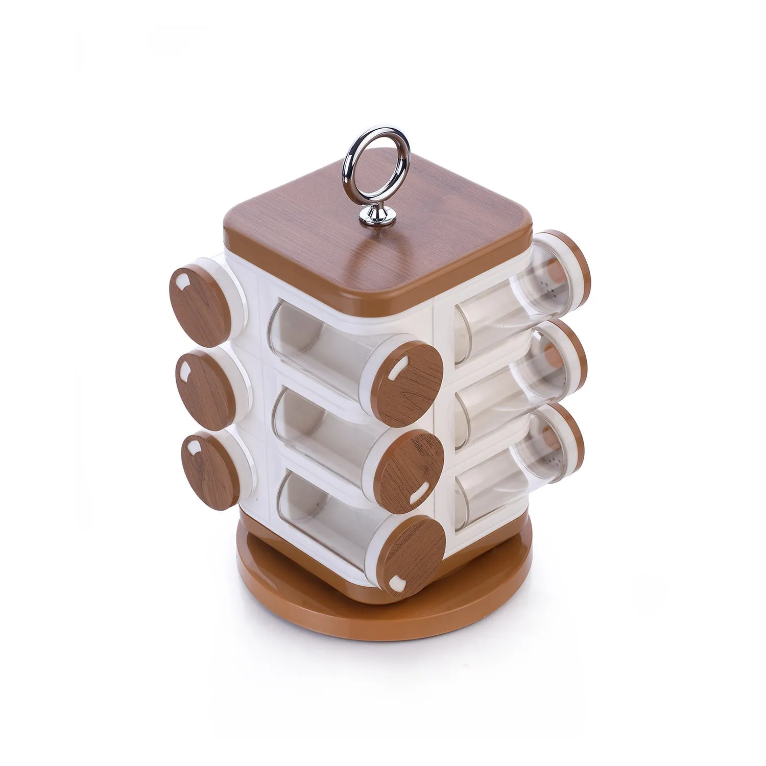 8118 Ganesh 12-Jar Revolving Spice Rack Masala Box