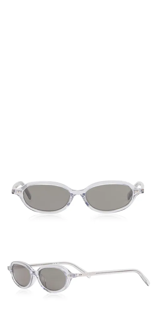 90s Slim Oval Sunglasses Smoke