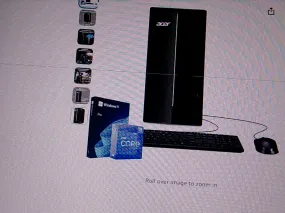 Acer Aspire Desktop PC with Windows 11 Pro and Intel Core Processor