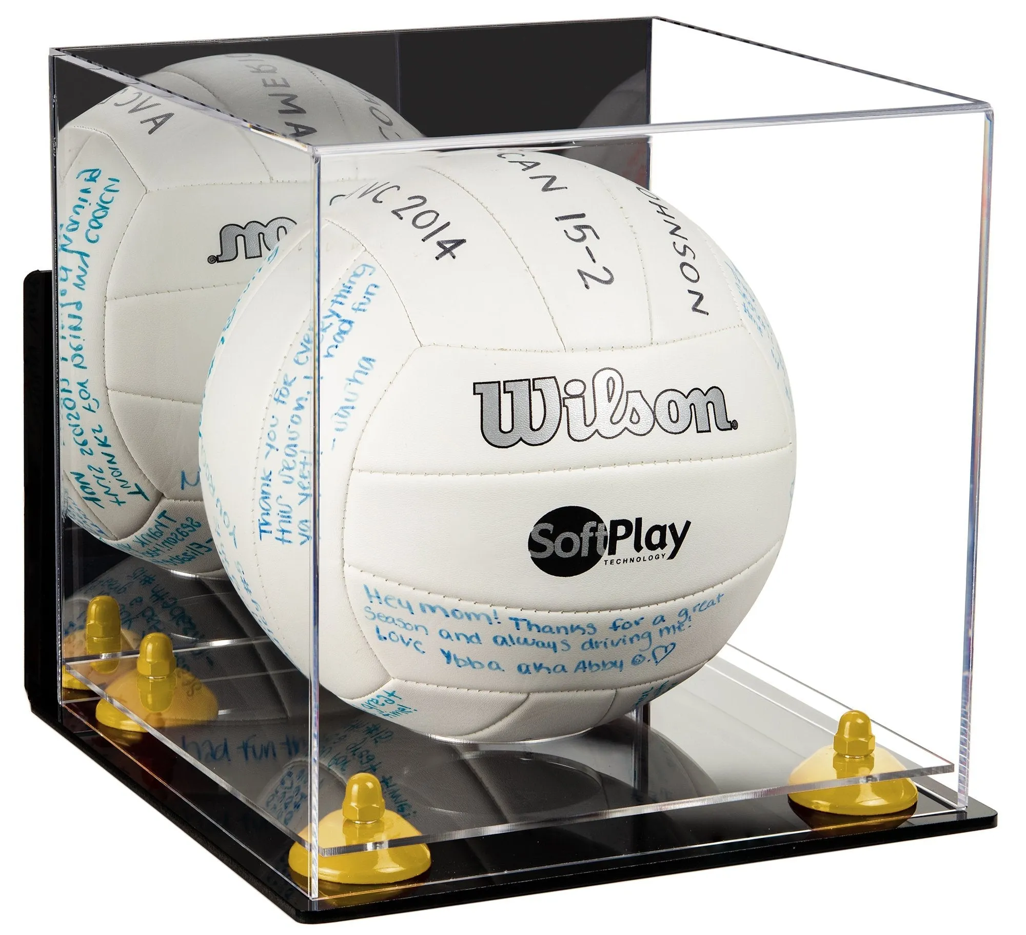 Acrylic Volleyball Display Case - Mirror Wall Mounts (A027/B02)