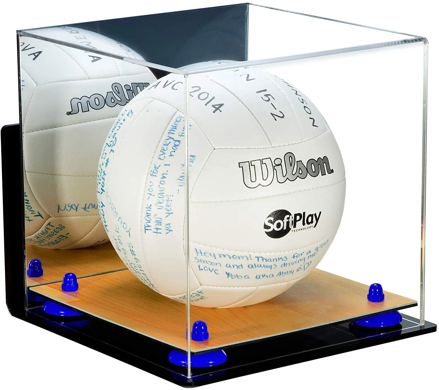 Acrylic Volleyball Display Case - Mirror Wall Mounts (A027/B02)