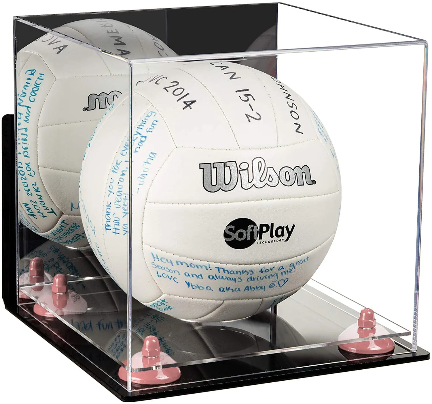 Acrylic Volleyball Display Case - Mirror Wall Mounts (A027/B02)