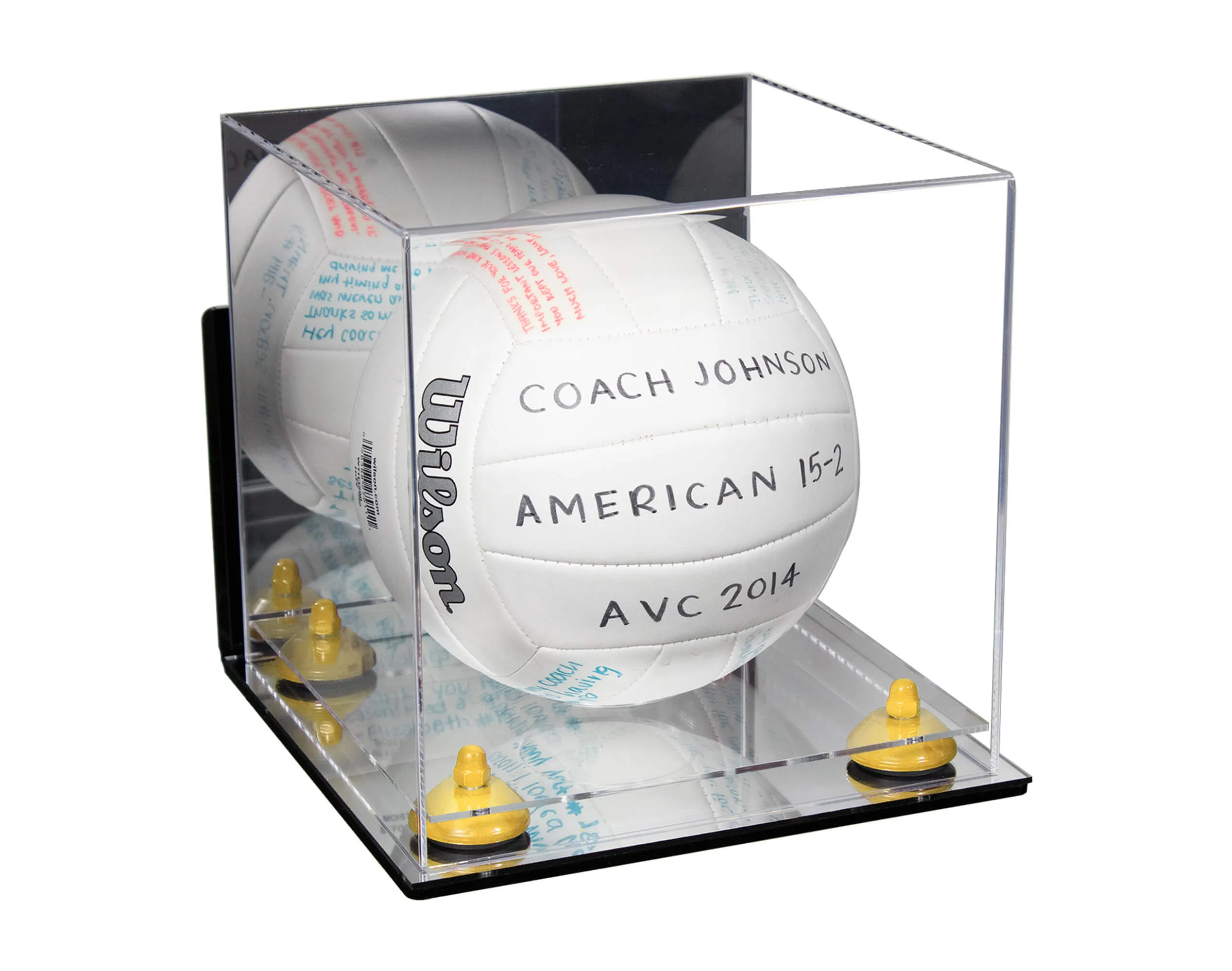 Acrylic Volleyball Display Case - Mirror Wall Mounts (A027/B02)