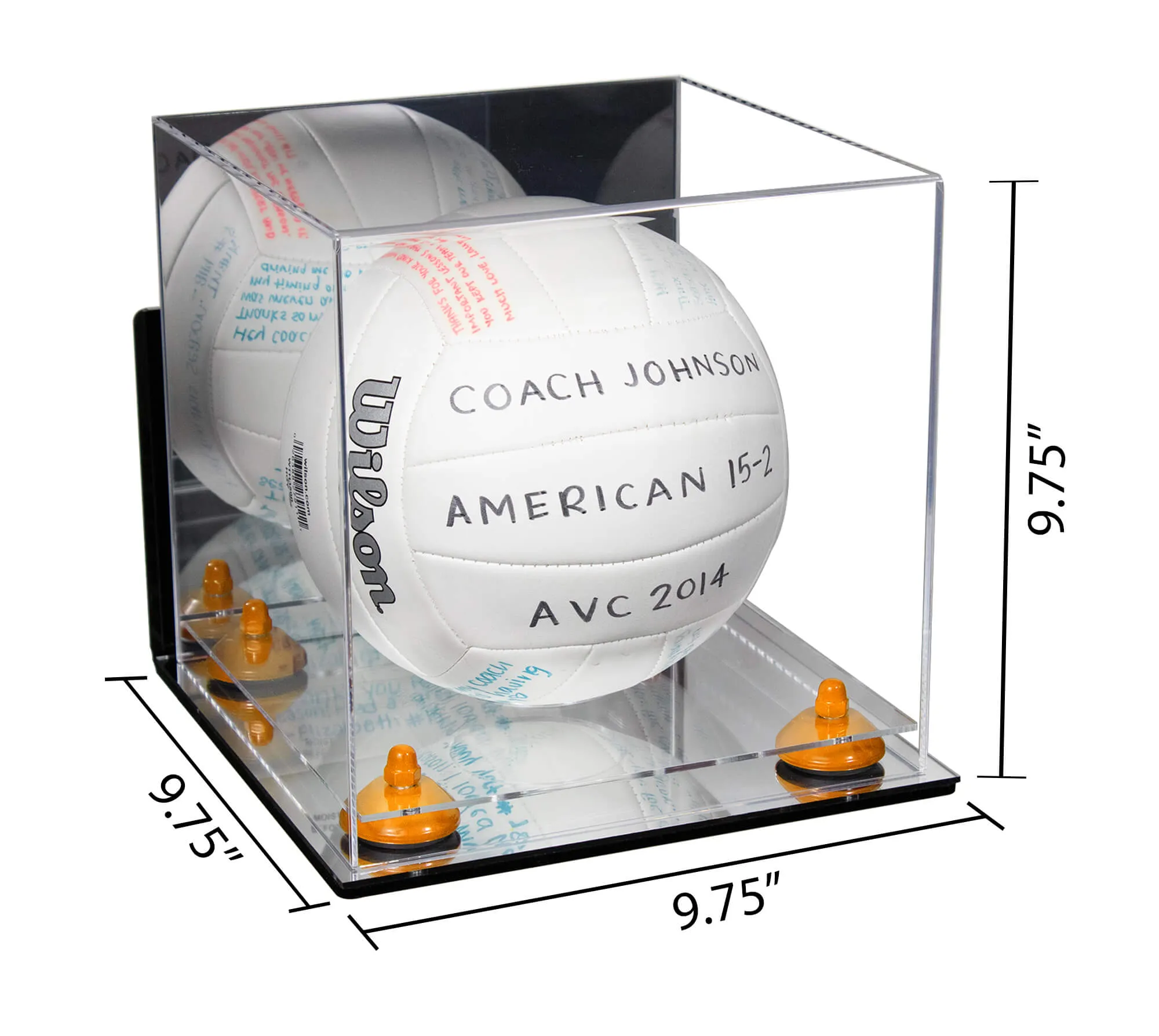 Acrylic Volleyball Display Case - Mirror Wall Mounts (A027/B02)