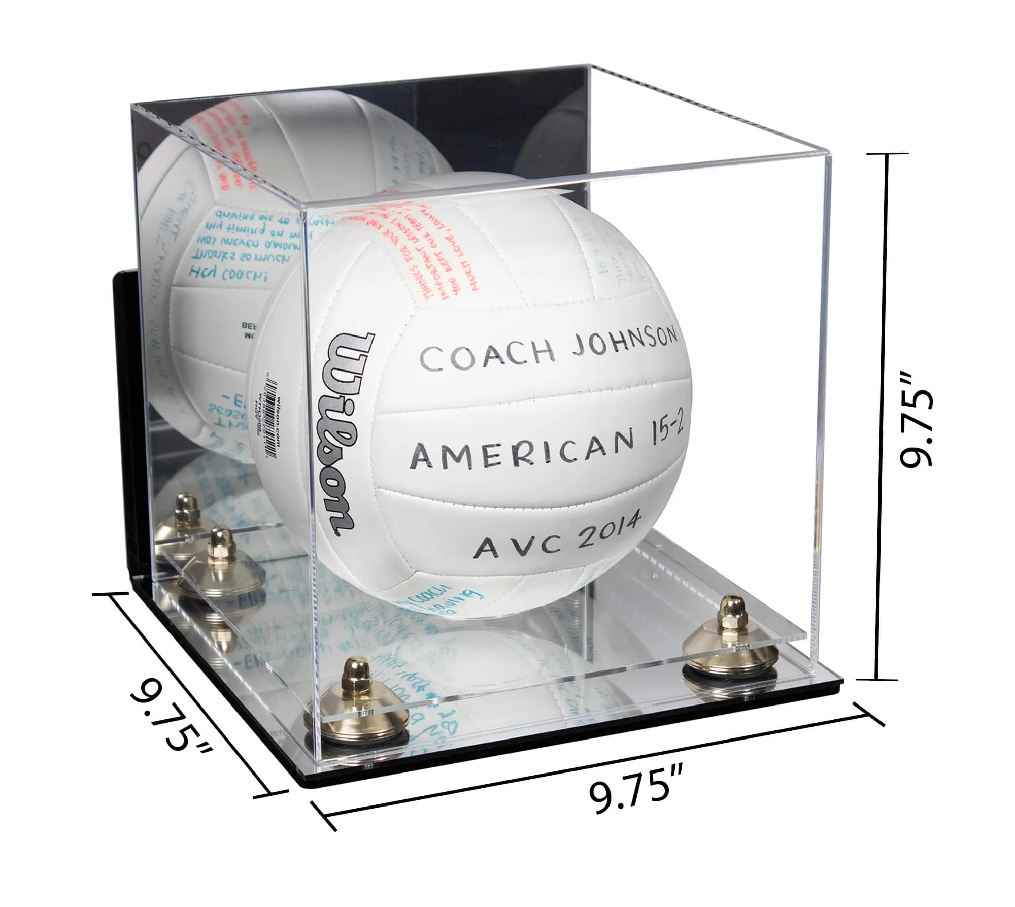 Acrylic Volleyball Display Case - Mirror Wall Mounts (A027/B02)