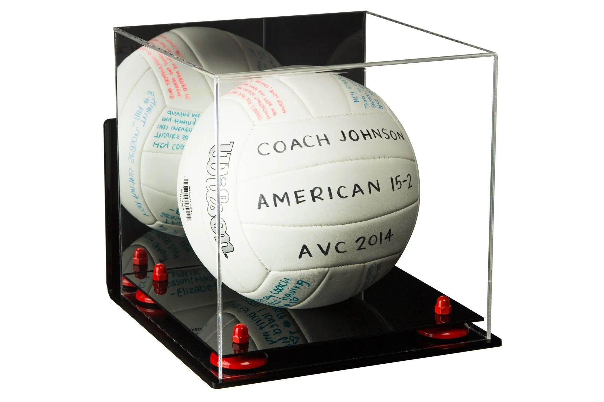 Acrylic Volleyball Display Case - Mirror Wall Mounts (A027/B02)