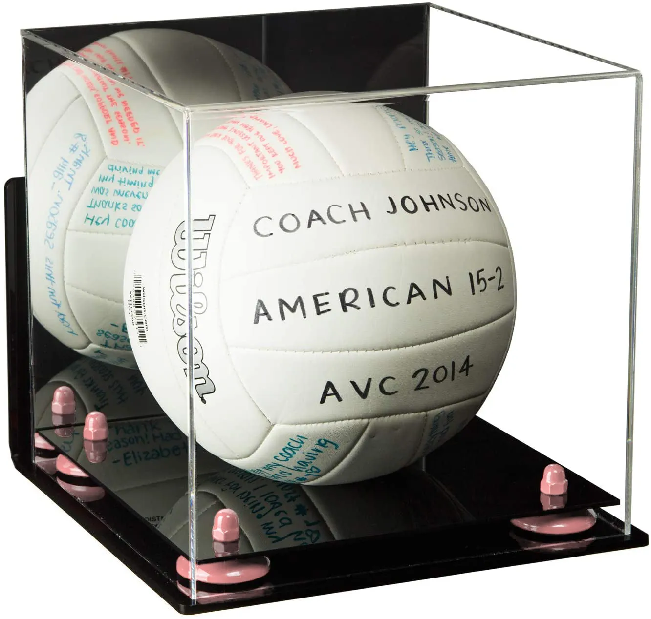 Acrylic Volleyball Display Case - Mirror Wall Mounts (A027/B02)