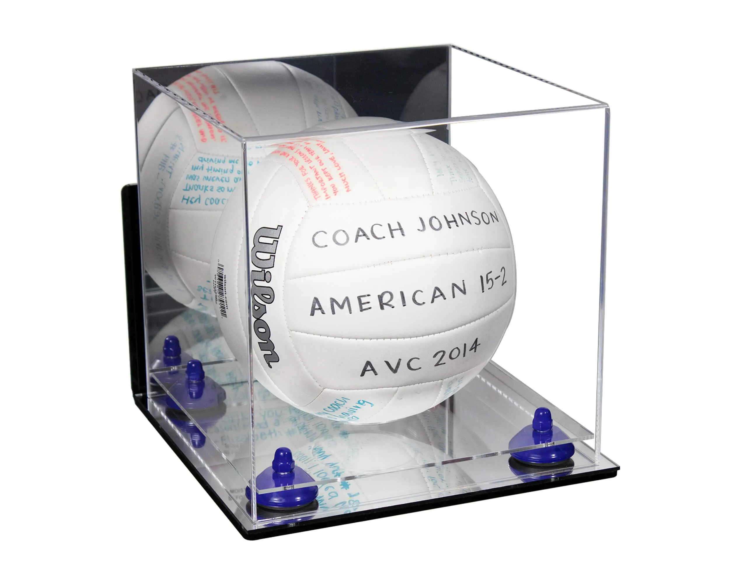 Acrylic Volleyball Display Case - Mirror Wall Mounts (A027/B02)