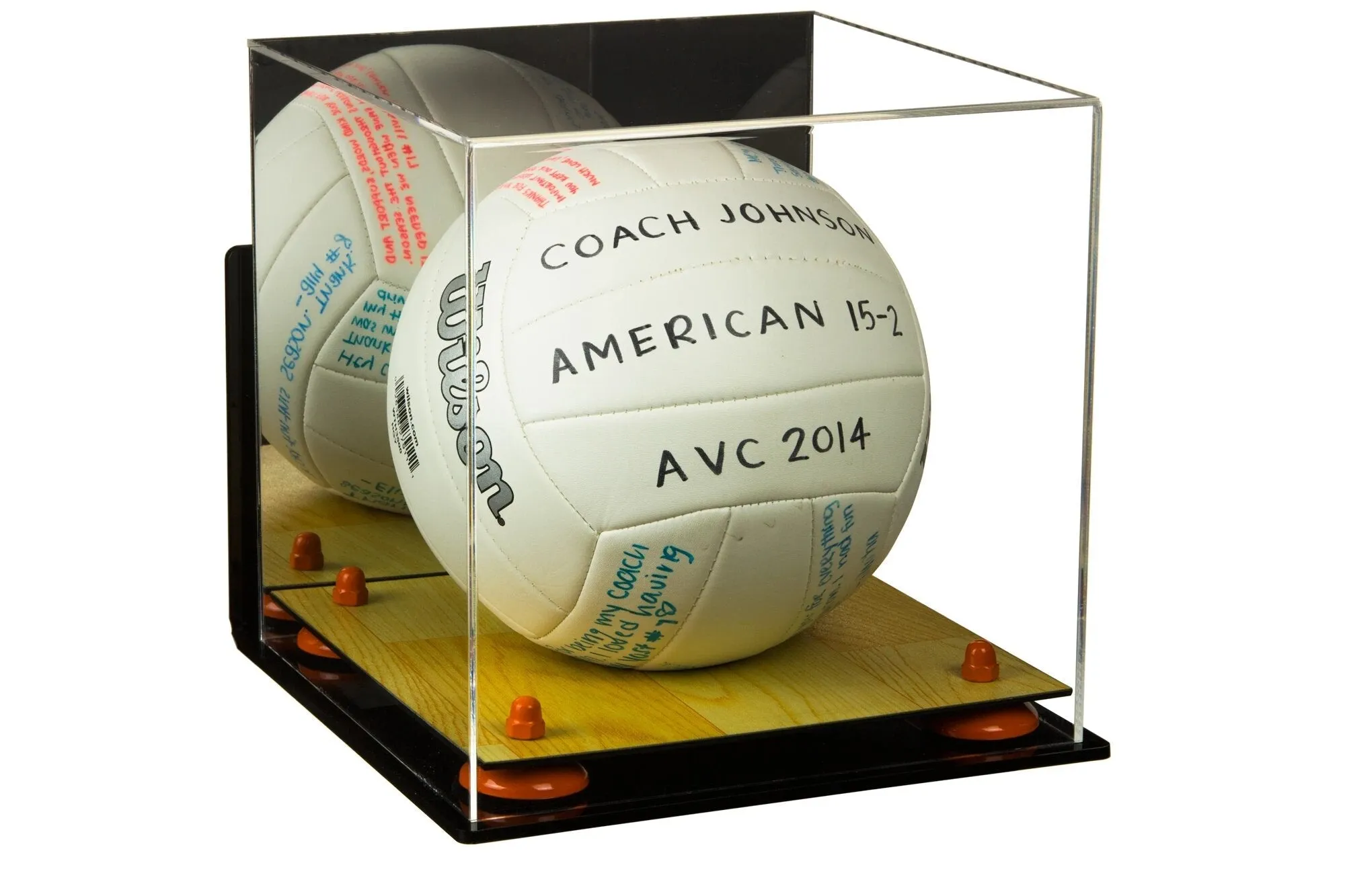 Acrylic Volleyball Display Case - Mirror Wall Mounts (A027/B02)