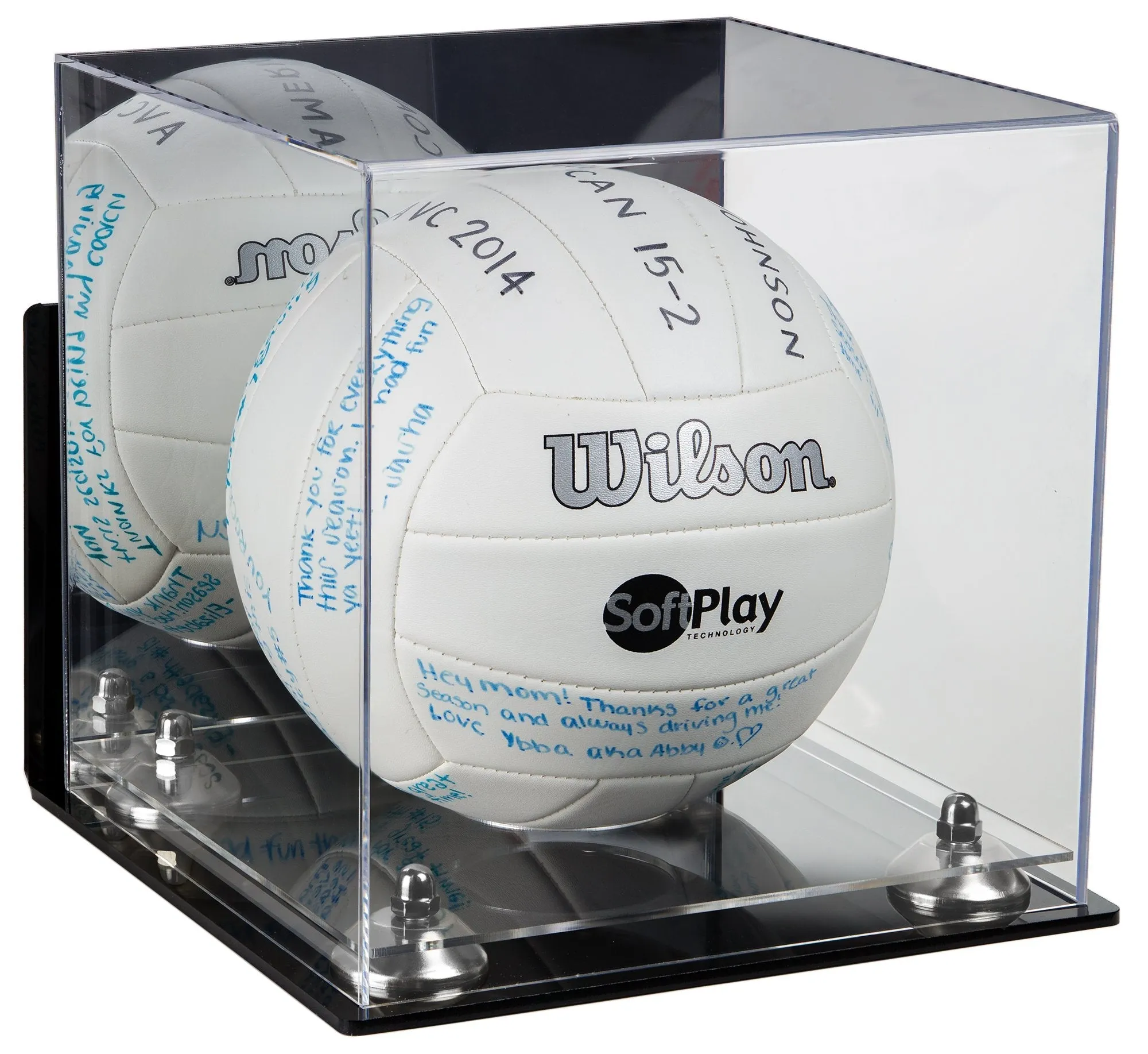 Acrylic Volleyball Display Case - Mirror Wall Mounts (A027/B02)