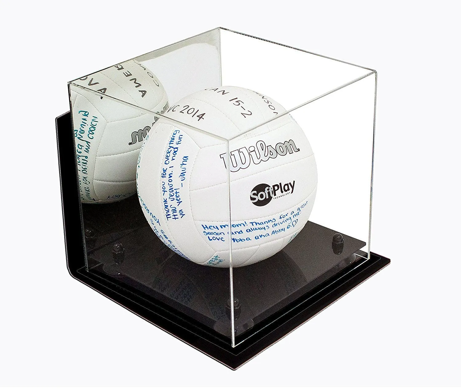 Acrylic Volleyball Display Case - Mirror Wall Mounts (A027/B02)