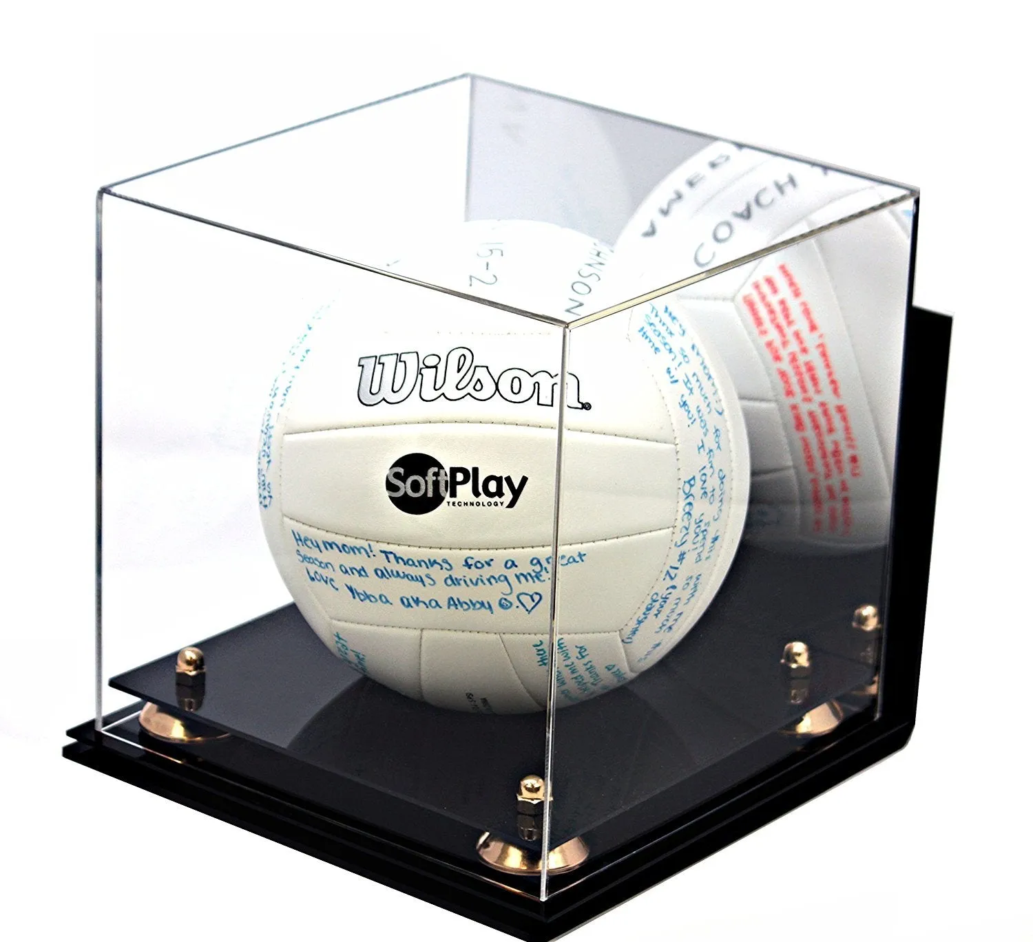 Acrylic Volleyball Display Case - Mirror Wall Mounts (A027/B02)