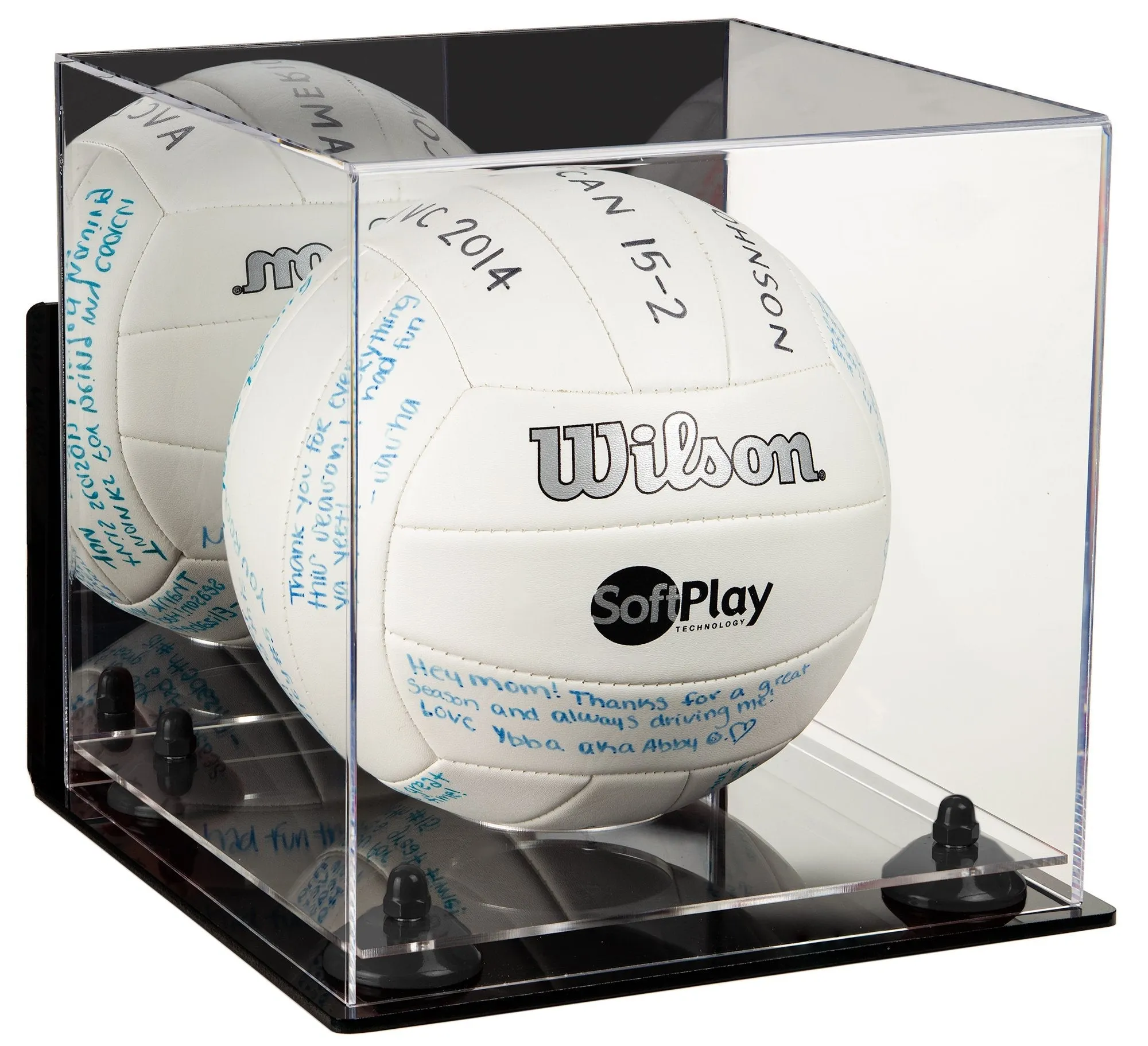 Acrylic Volleyball Display Case - Mirror Wall Mounts (A027/B02)