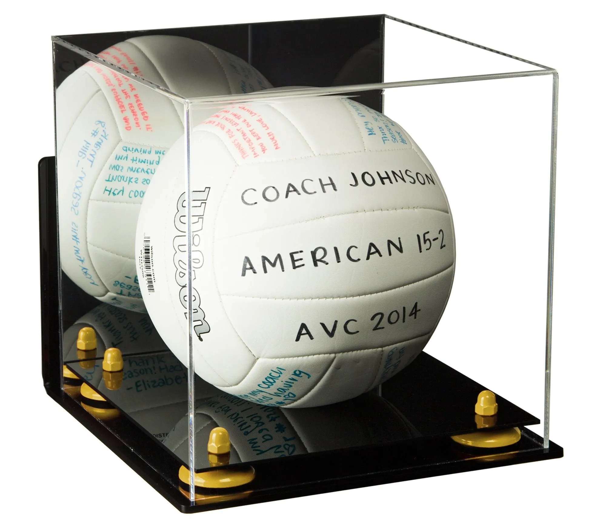 Acrylic Volleyball Display Case - Mirror Wall Mounts (A027/B02)