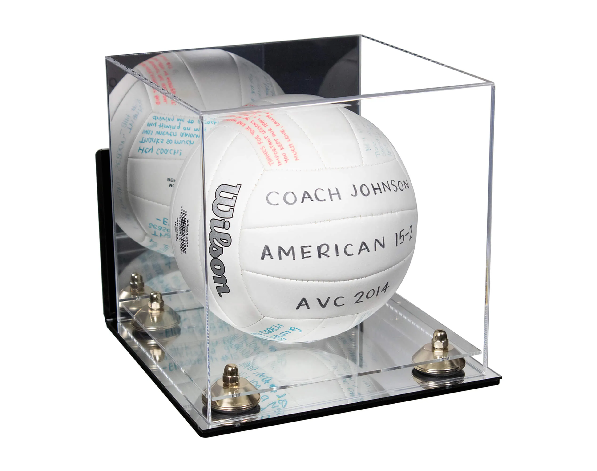 Acrylic Volleyball Display Case - Mirror Wall Mounts (A027/B02)