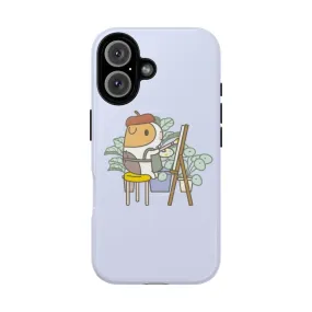 Adorable Guinea Pig Painter Magnetic Tough Phone Case