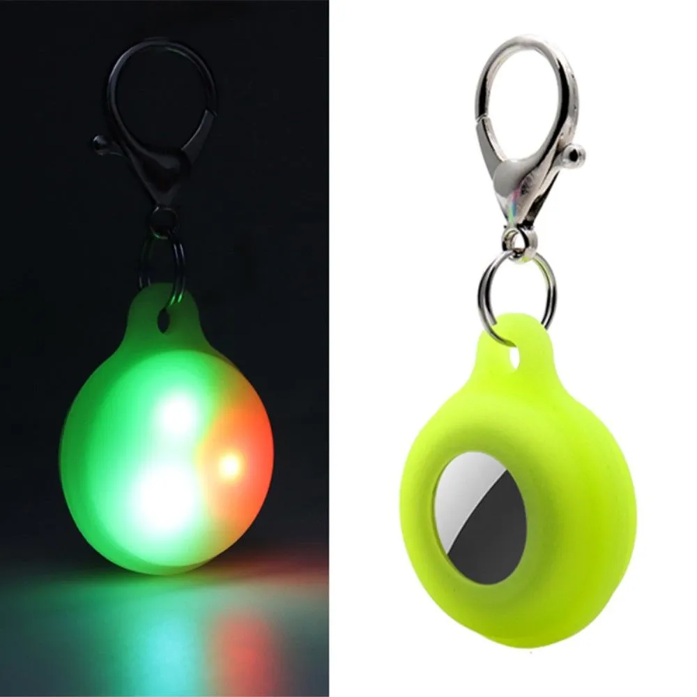 AirTags luminous silicone cover with keychain - Luminous Yellow