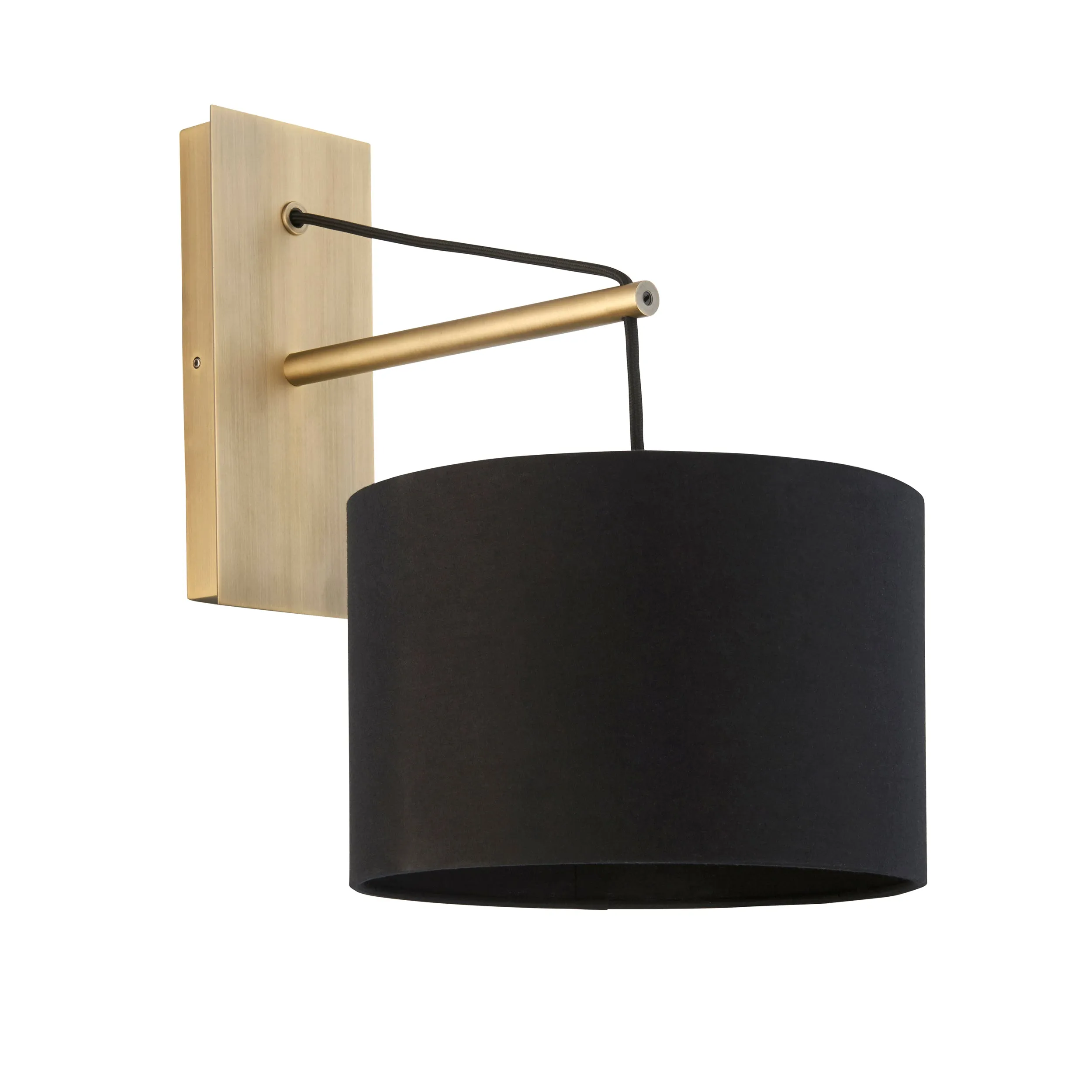 Amos Automic Wall Light Matt Brass & Black