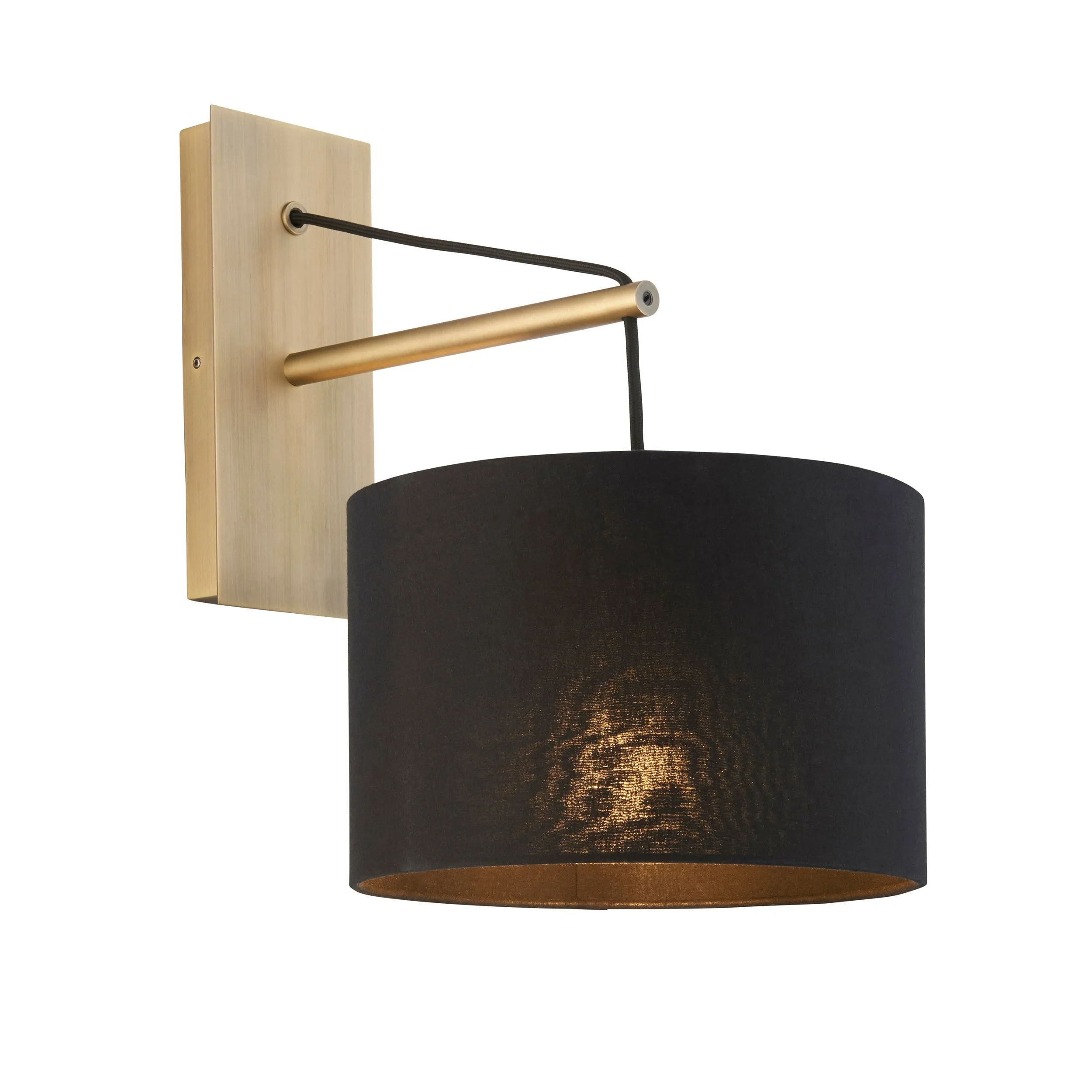 Amos Automic Wall Light Matt Brass & Black