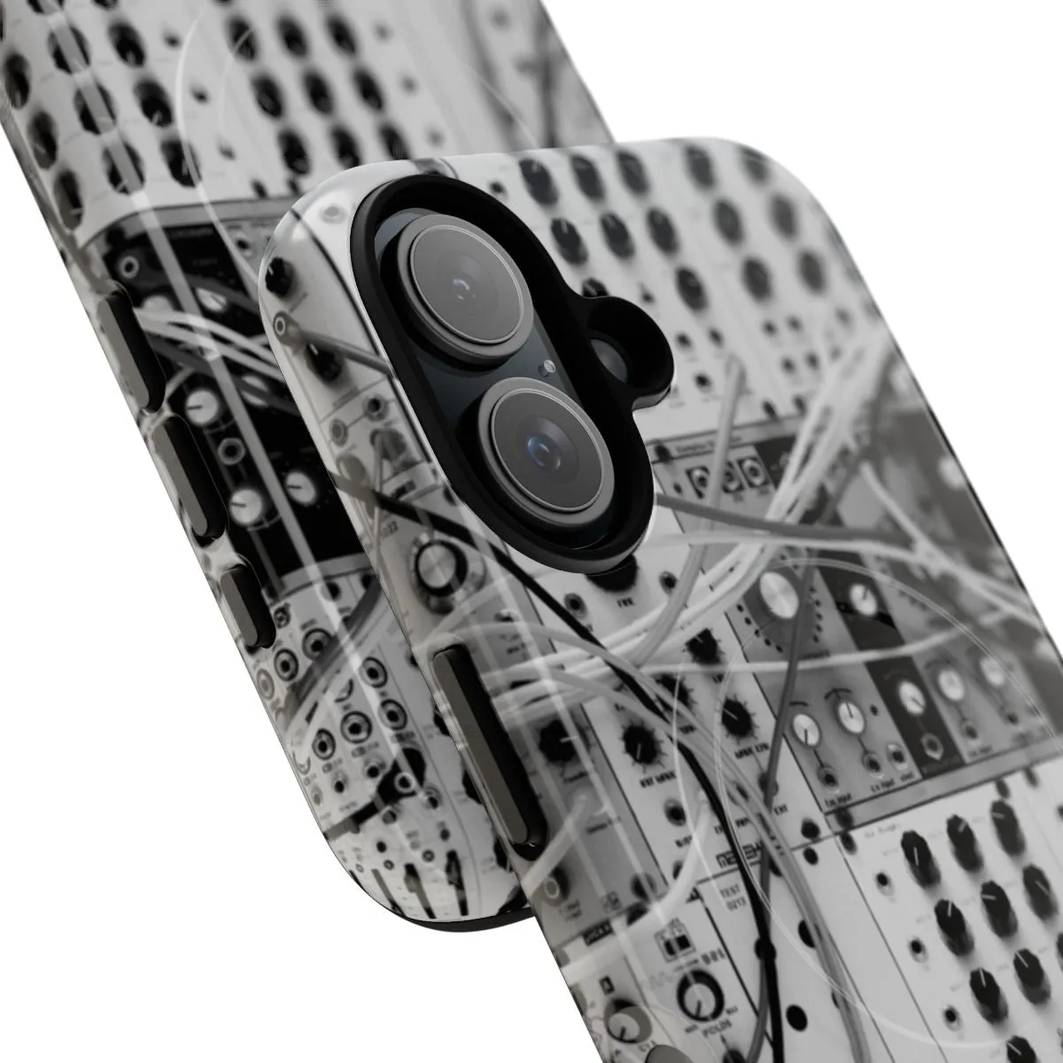 Analog Synthesizer-Inspired Modular Phone Case - Black & White