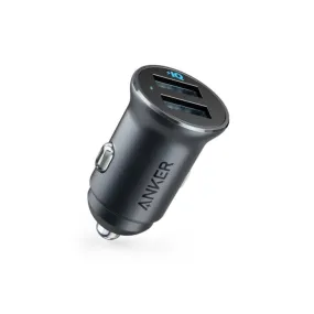 Anker PowerDrive 2 Alloy Metal Mini Car Charger 24W - Black