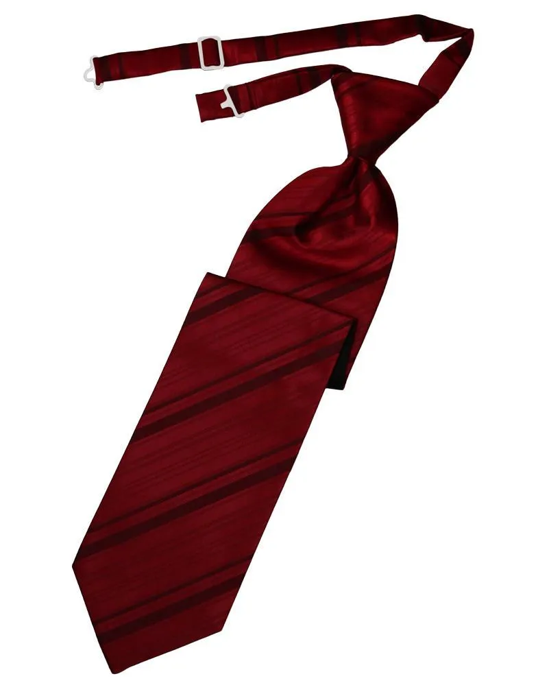 Apple Striped Satin Necktie