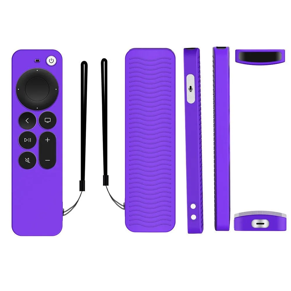 Apple TV 4K (2021) Y31 silicone remote controller cover - Purple