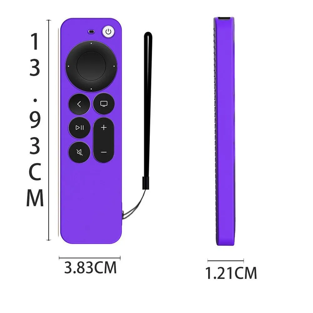 Apple TV 4K (2021) Y31 silicone remote controller cover - Purple