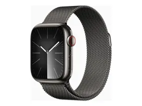 Apple Watch Series 9 (Gps   Cellular) - 41 Mm - Graphite Stainless Steel - Smart Watch With Milanese Loop - 64 Gb - Wi-F