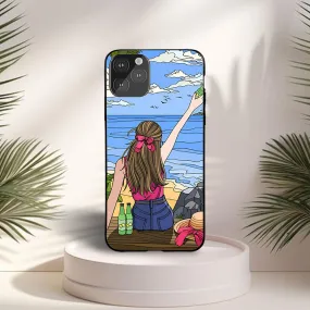 Beach girl Printed hard Slim Case