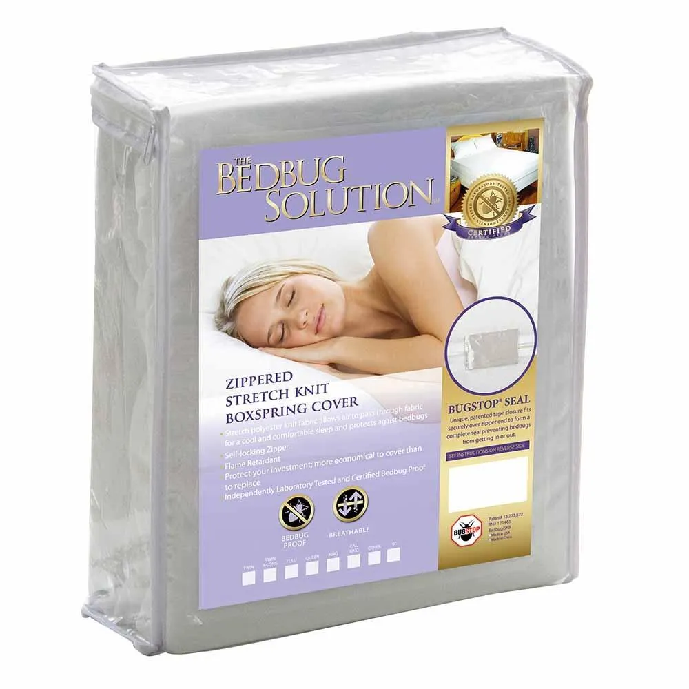 BedBug Solution® - Stretch Knit Zippered Box Spring Encasement