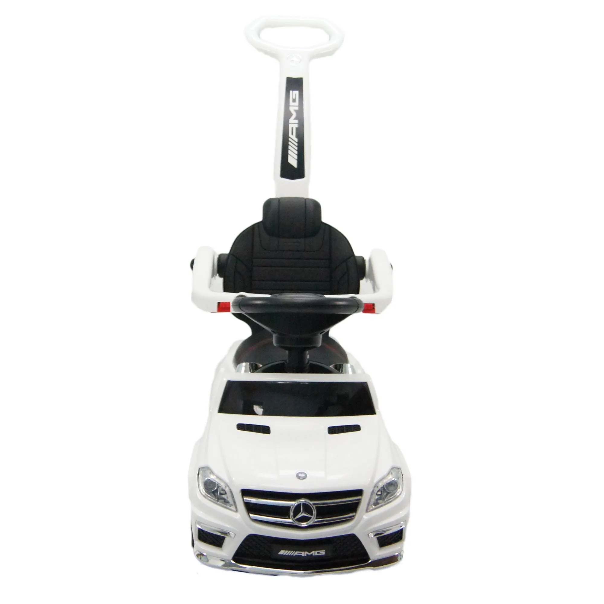 Best Ride On Cars Toddler 4-in-1 Mercedes Push Car Stroller w/ LED Lights, White