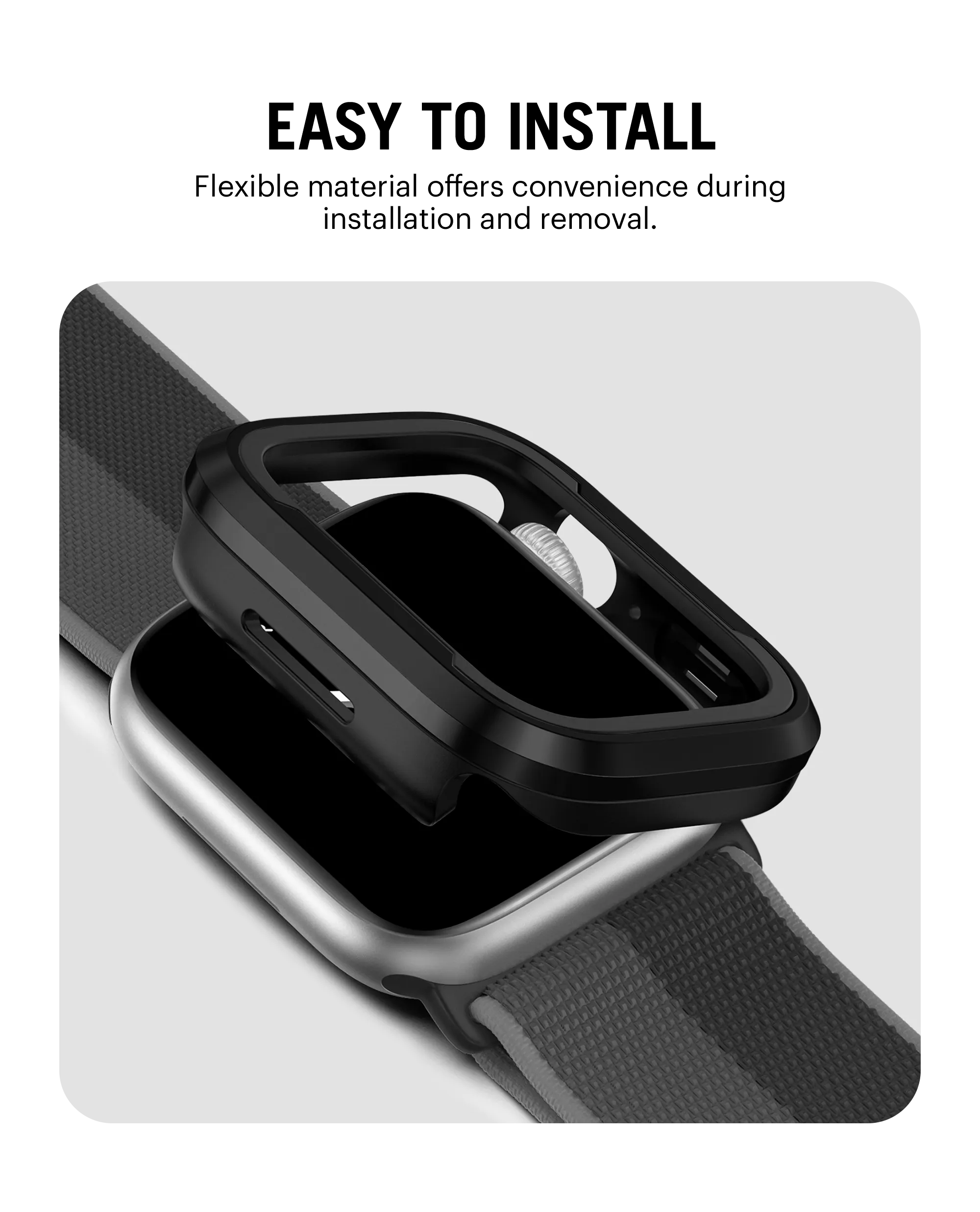 Black Tough Fit Apple Watch Series Case (44mm)