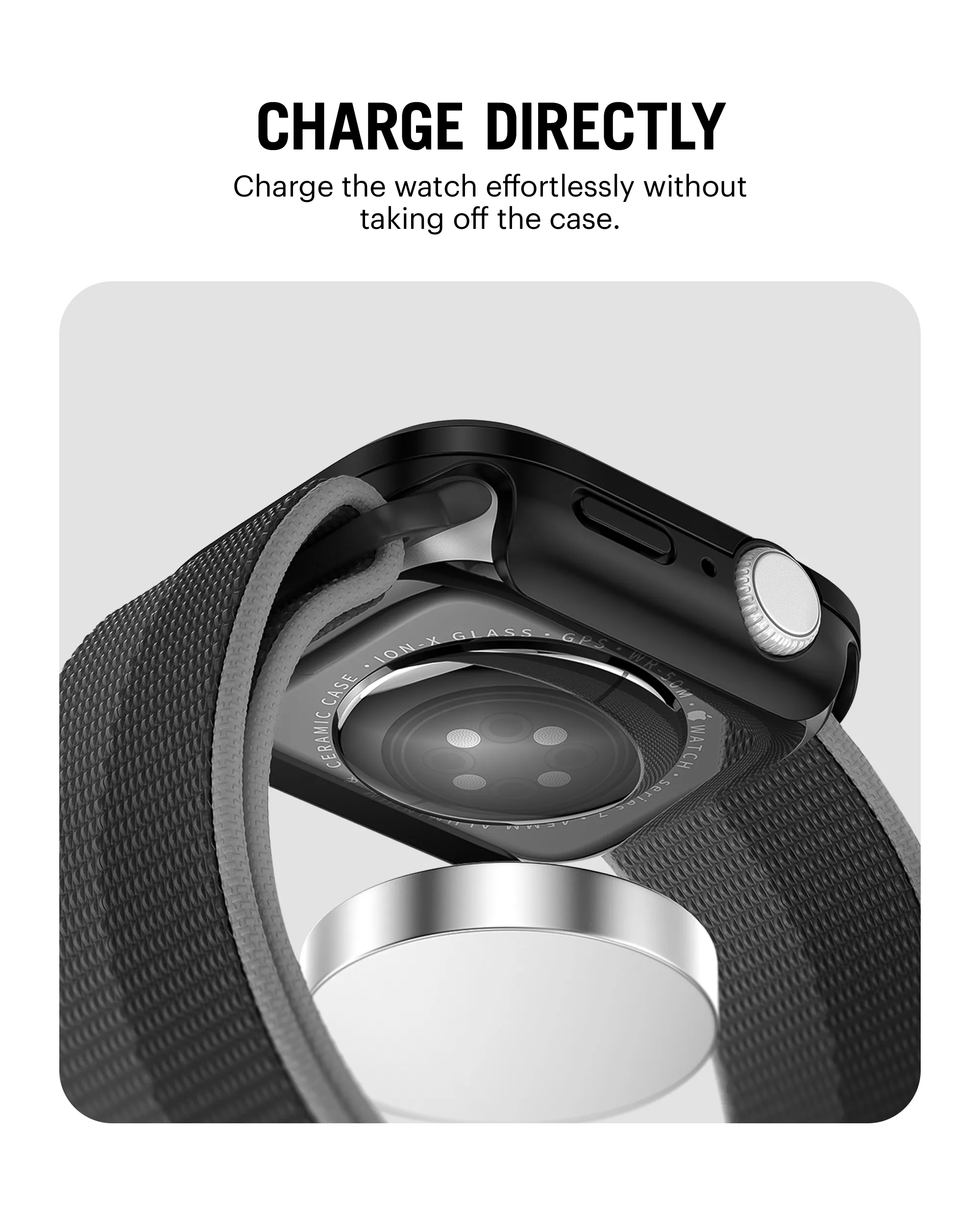 Black Tough Fit Apple Watch Series Case (44mm)