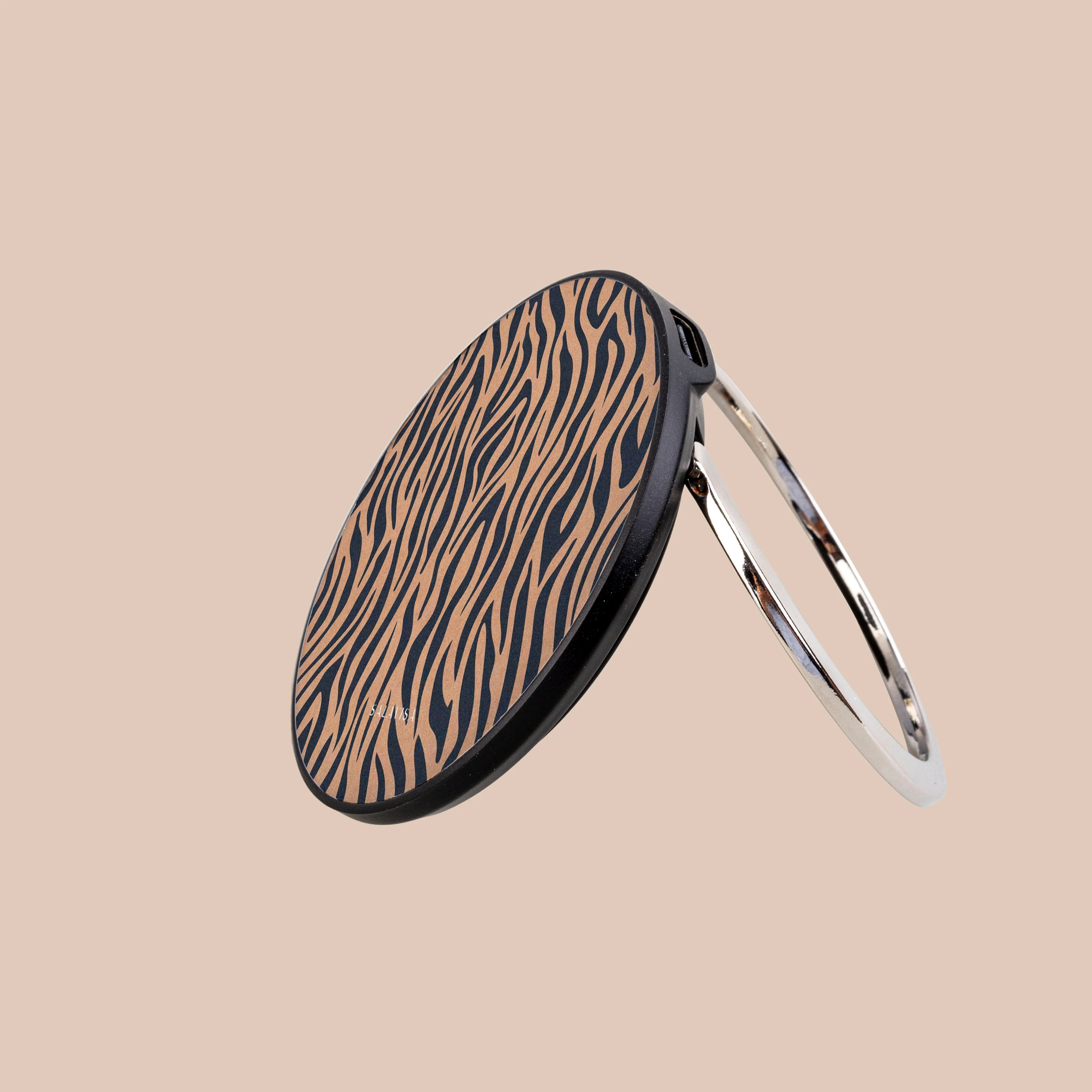 Blue Copper Zebra Wireless Charger