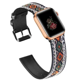 Boho-DreamWeave Leather Band For Apple Watch Multiple Colors Available