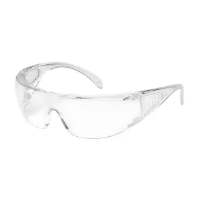 Bouton Optical 250-37-0980 OTG Rimless Safety Glasses with Clear Temple and Clear Lens