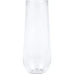 Bulk Clear 9 oz Plastic Stemless Champagne Flutes (24 per Case)